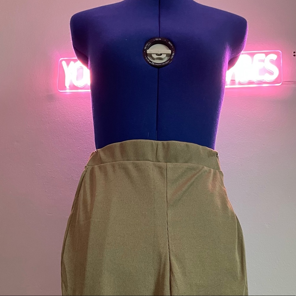 Meshki Olive Green Summer Pants